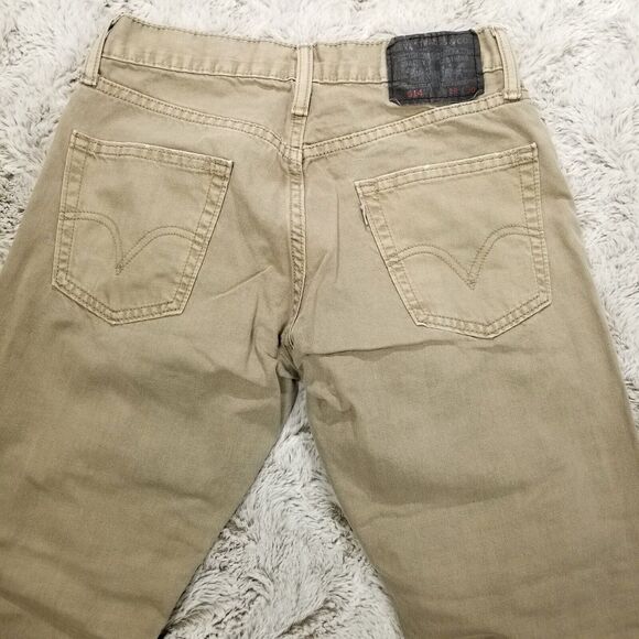 Levis Jeans Mens 28x30 Brown 514 Slim Straight Light Wash American Denim - Picture 4 of 11